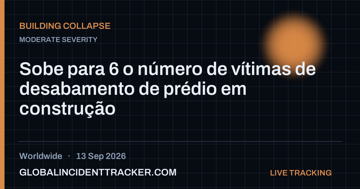 Building Collapse incident in worldwide on 13 September 2026 — Global Incident Tracker report card