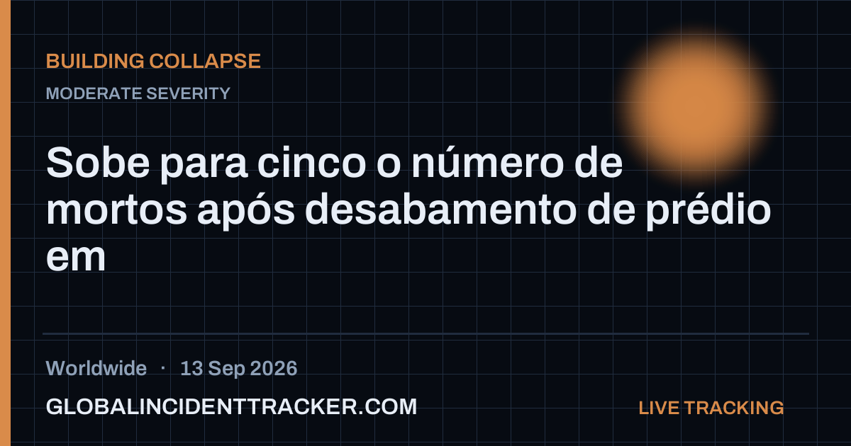 Building Collapse incident in worldwide on 13 September 2026 — Global Incident Tracker report card