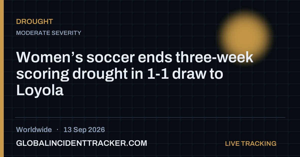 Drought incident in worldwide on 13 September 2026 — Global Incident Tracker report card
