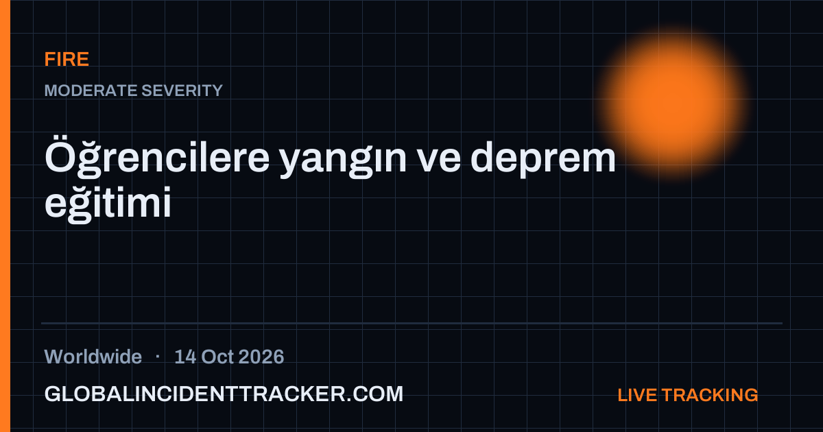 Fire incident in worldwide on 14 October 2026 — Global Incident Tracker report card
