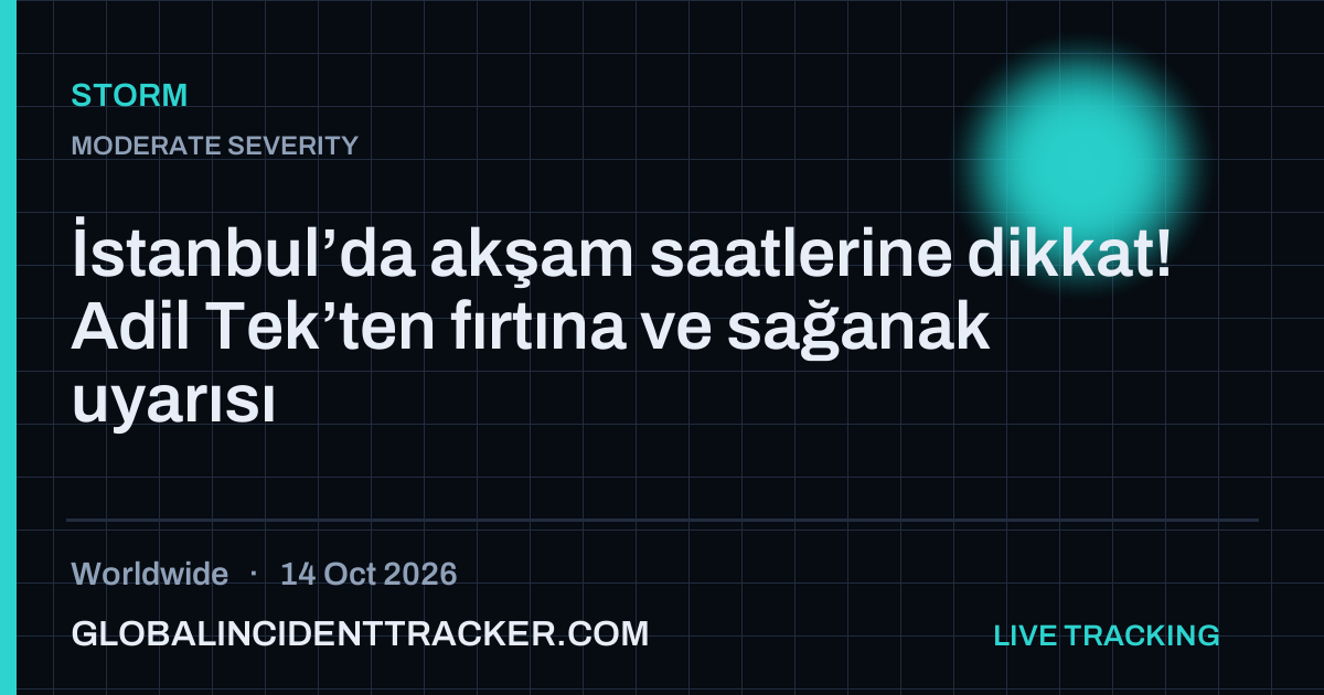 Storm incident in worldwide on 14 October 2026 — Global Incident Tracker report card