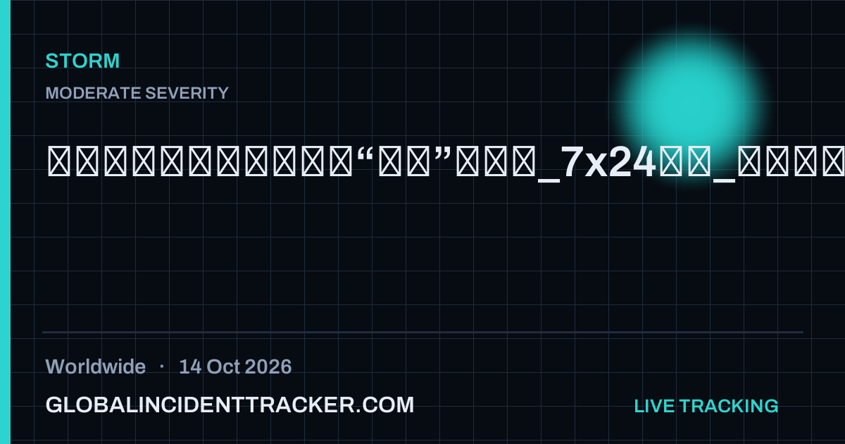 Storm incident in worldwide on 14 October 2026 — Global Incident Tracker report card
