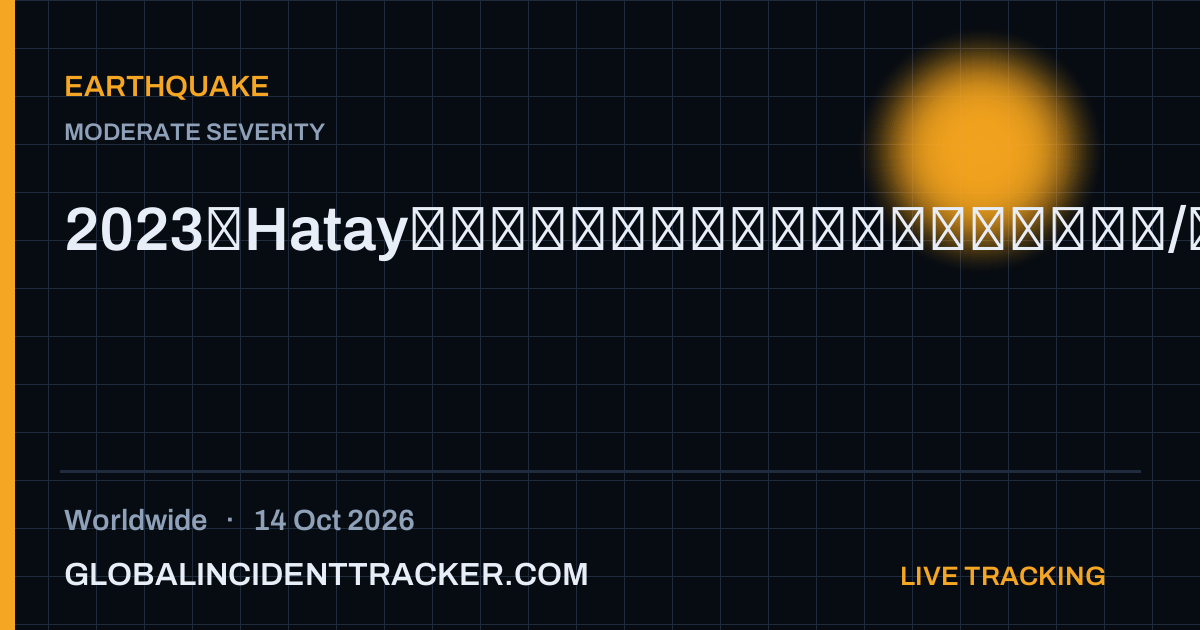 Earthquake incident in worldwide on 14 October 2026 — Global Incident Tracker report card