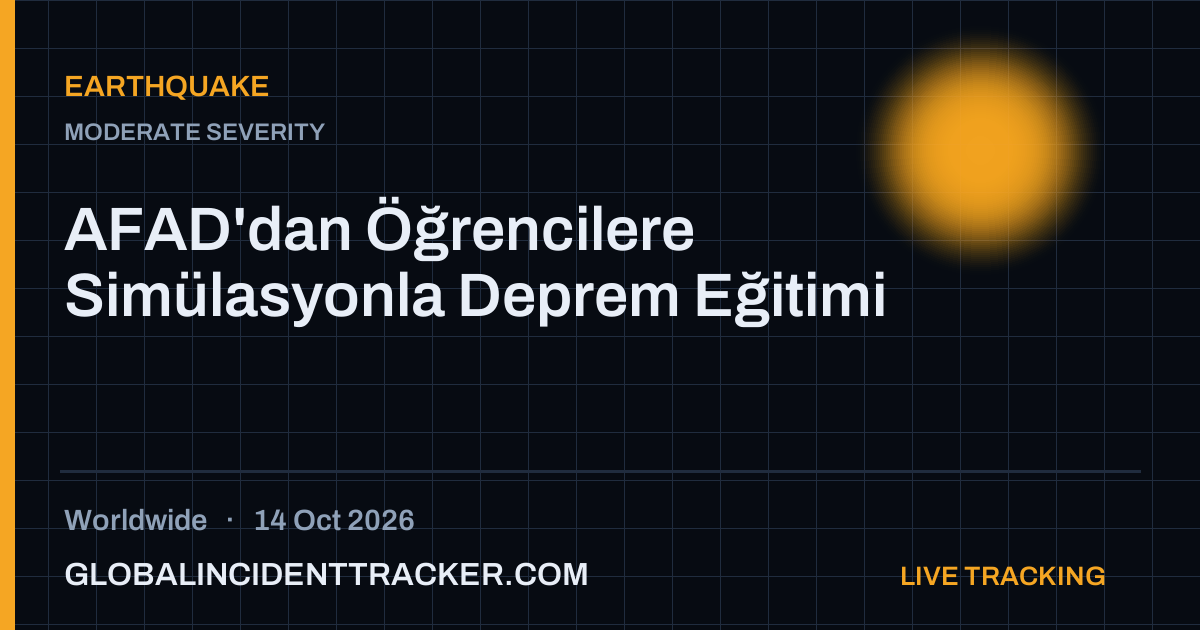Earthquake incident in worldwide on 14 October 2026 — Global Incident Tracker report card