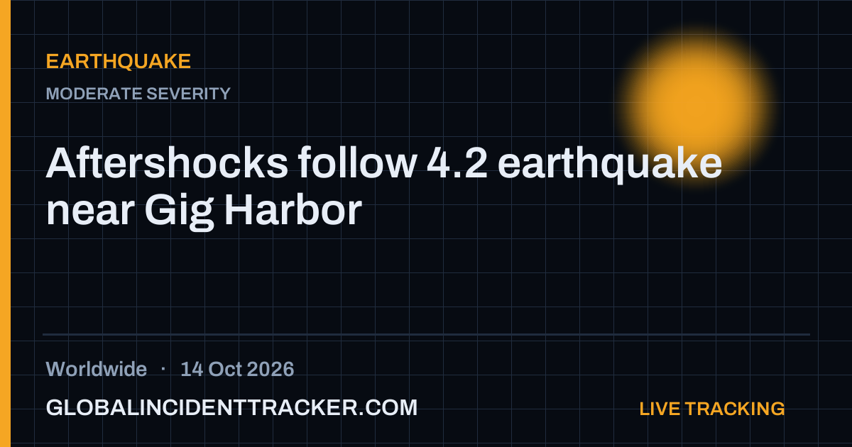 Earthquake incident in worldwide on 14 October 2026 — Global Incident Tracker report card