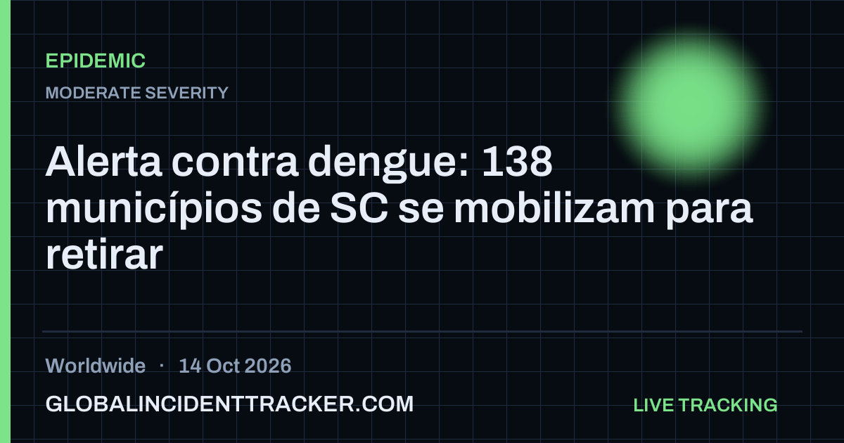 Epidemic incident in worldwide on 14 October 2026 — Global Incident Tracker report card