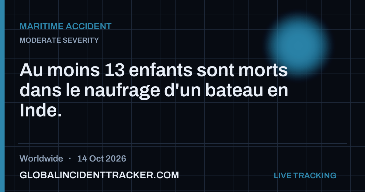 Maritime Accident incident in worldwide on 14 October 2026 — Global Incident Tracker report card