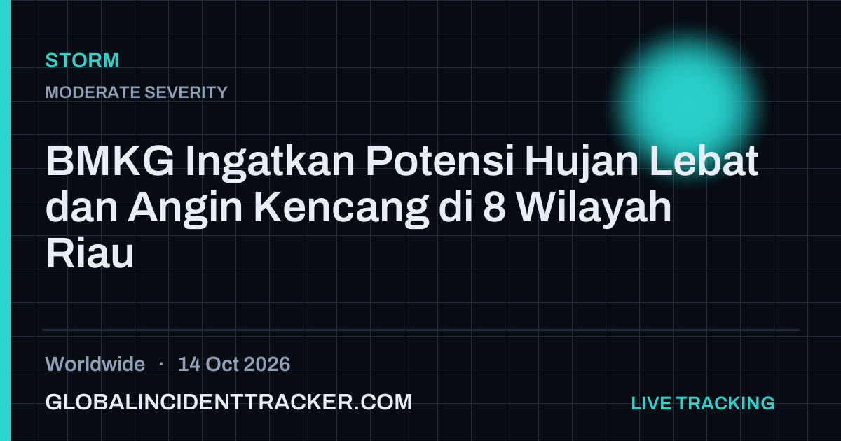 Storm incident in worldwide on 14 October 2026 — Global Incident Tracker report card
