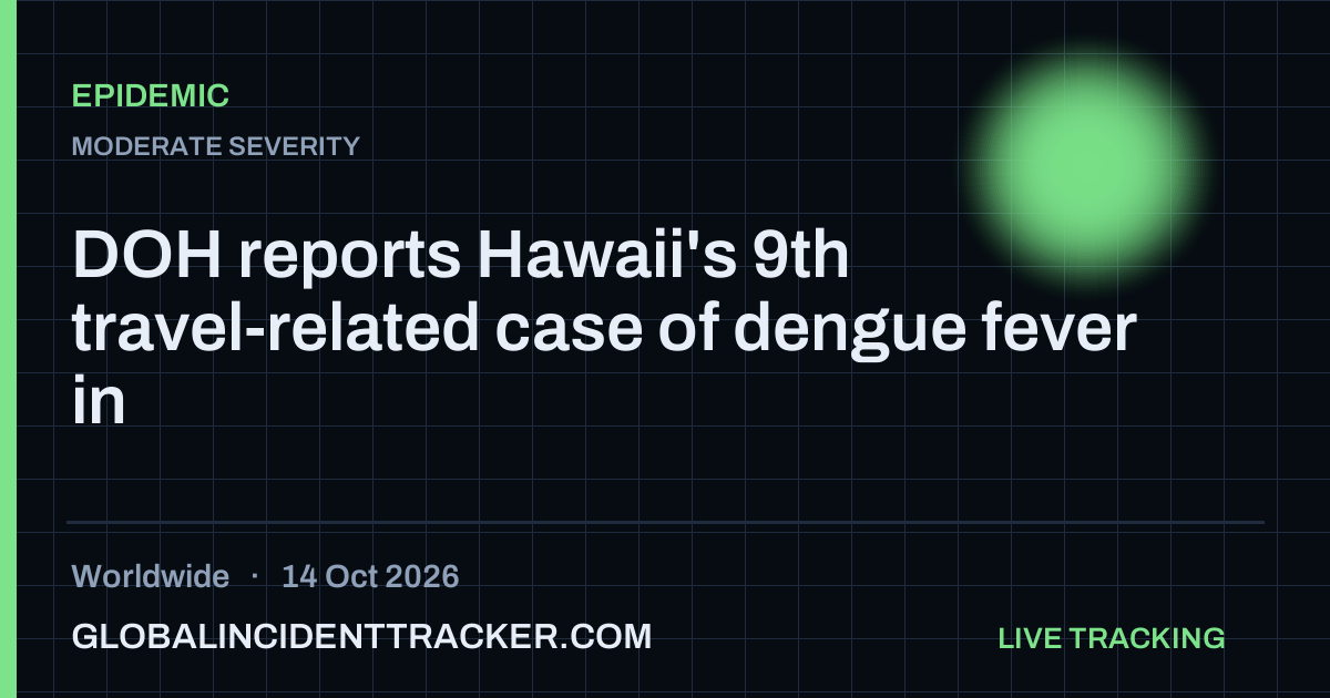 Epidemic incident in worldwide on 14 October 2026 — Global Incident Tracker report card
