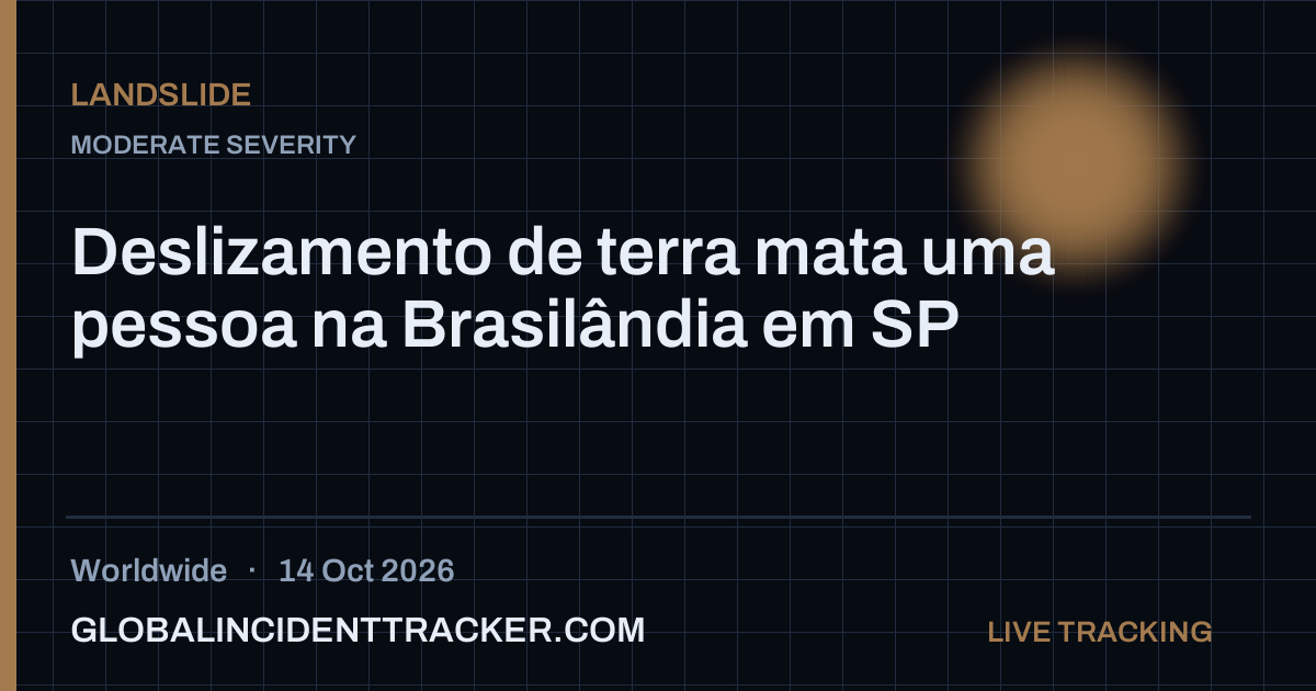 Landslide incident in worldwide on 14 October 2026 — Global Incident Tracker report card