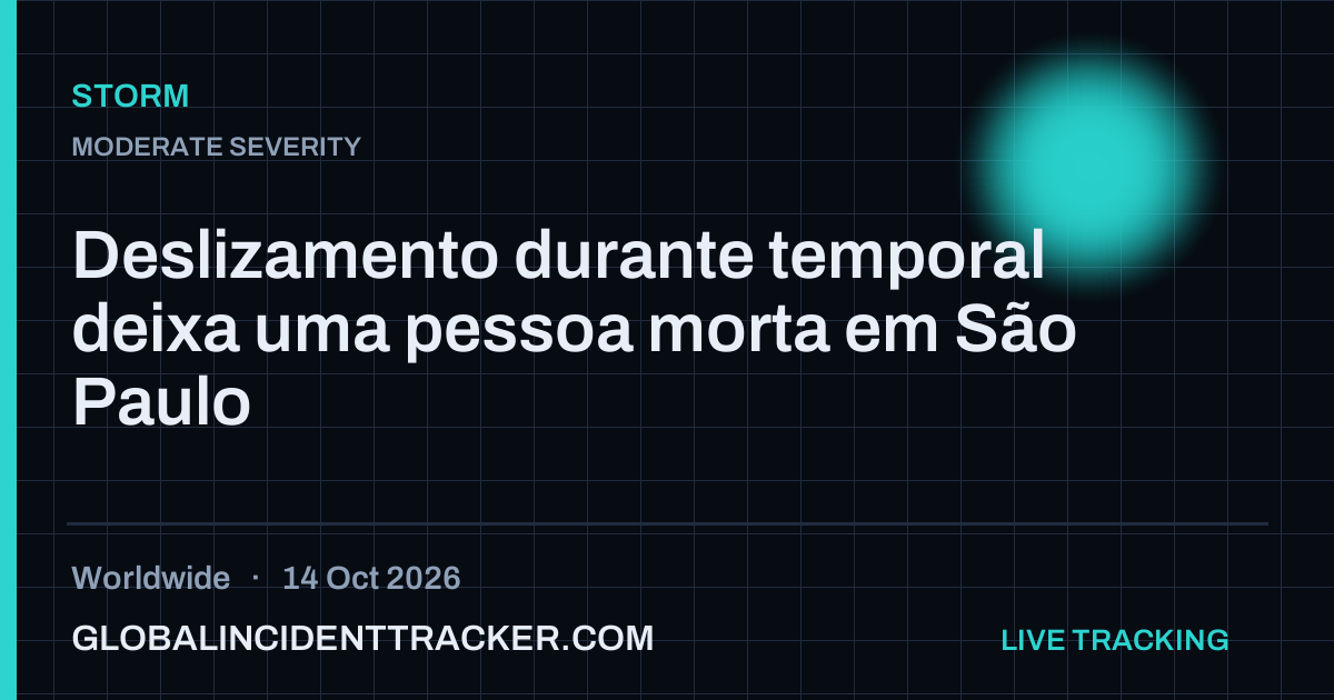 Storm incident in worldwide on 14 October 2026 — Global Incident Tracker report card