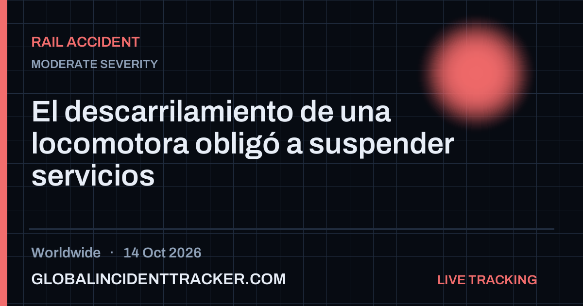 Rail Accident incident in worldwide on 14 October 2026 — Global Incident Tracker report card