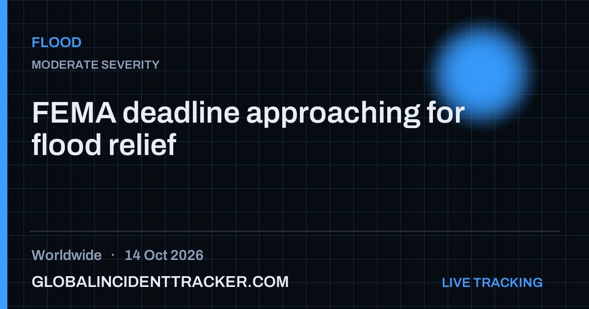 Flood incident in worldwide on 14 October 2026 — Global Incident Tracker report card