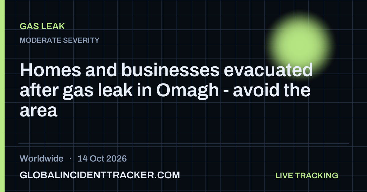 Gas Leak incident in worldwide on 14 October 2026 — Global Incident Tracker report card