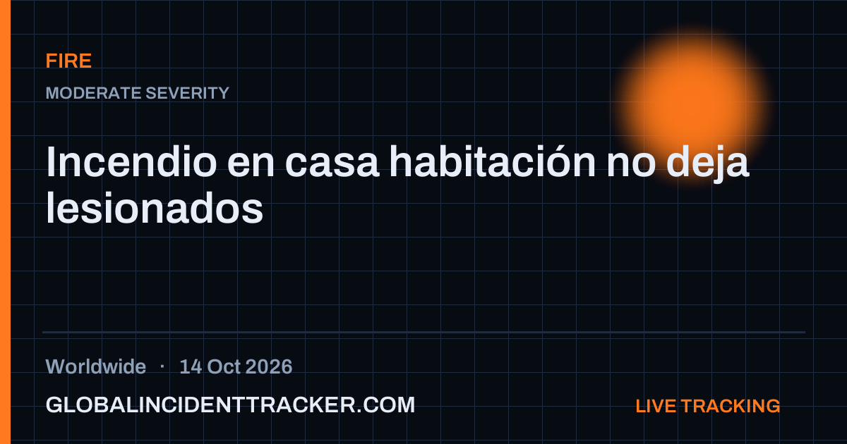 Fire incident in worldwide on 14 October 2026 — Global Incident Tracker report card
