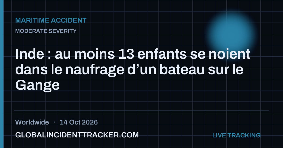 Maritime Accident incident in worldwide on 14 October 2026 — Global Incident Tracker report card