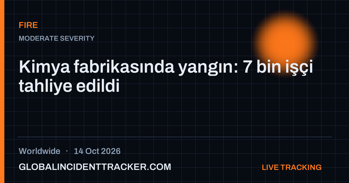 Fire incident in worldwide on 14 October 2026 — Global Incident Tracker report card