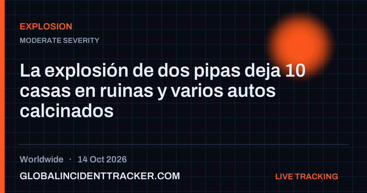 Explosion incident in worldwide on 14 October 2026 — Global Incident Tracker report card