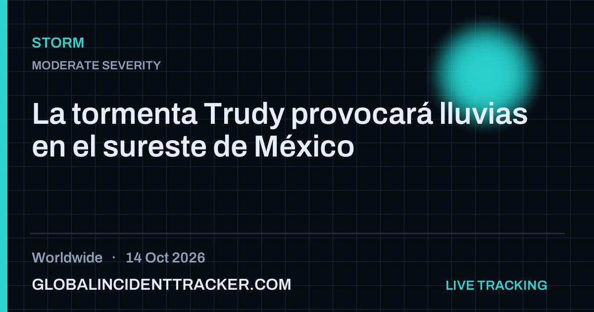 Storm incident in worldwide on 14 October 2026 — Global Incident Tracker report card