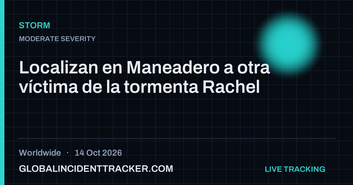 Storm incident in worldwide on 14 October 2026 — Global Incident Tracker report card