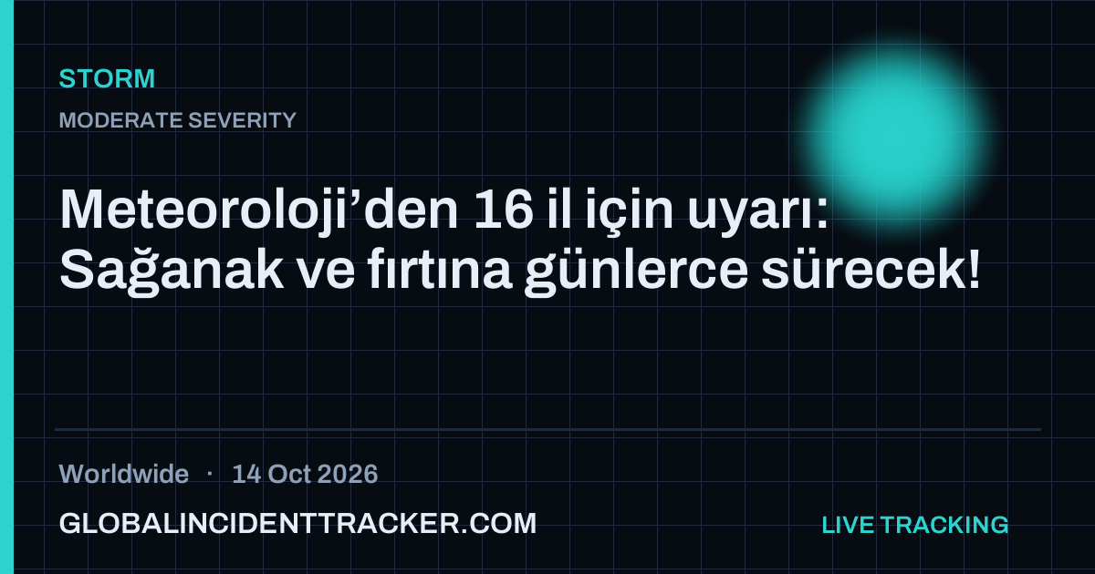 Storm incident in worldwide on 14 October 2026 — Global Incident Tracker report card