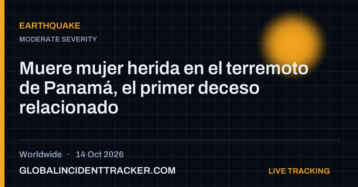 Earthquake incident in worldwide on 14 October 2026 — Global Incident Tracker report card