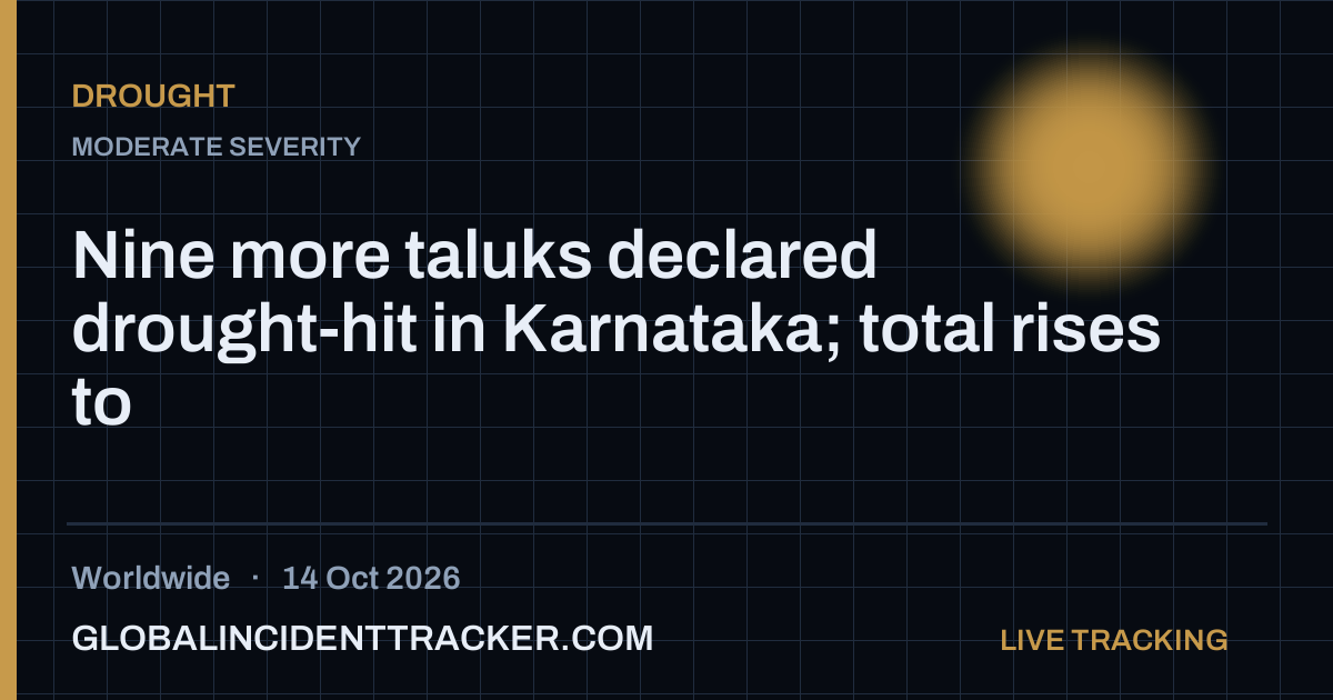 Drought incident in worldwide on 14 October 2026 — Global Incident Tracker report card