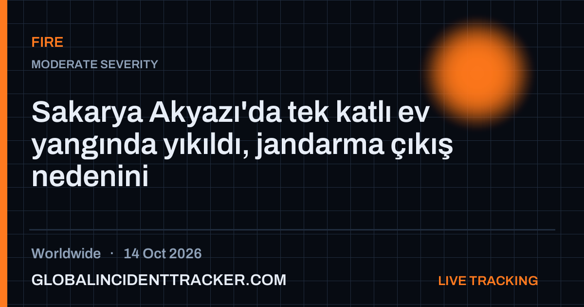Fire incident in worldwide on 14 October 2026 — Global Incident Tracker report card