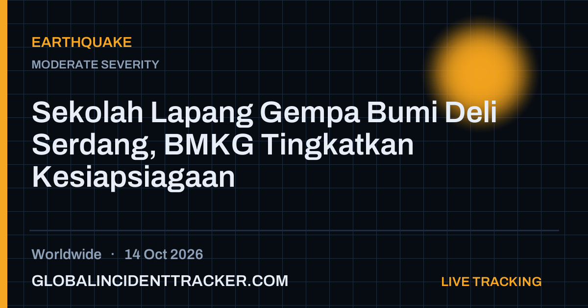 Earthquake incident in worldwide on 14 October 2026 — Global Incident Tracker report card