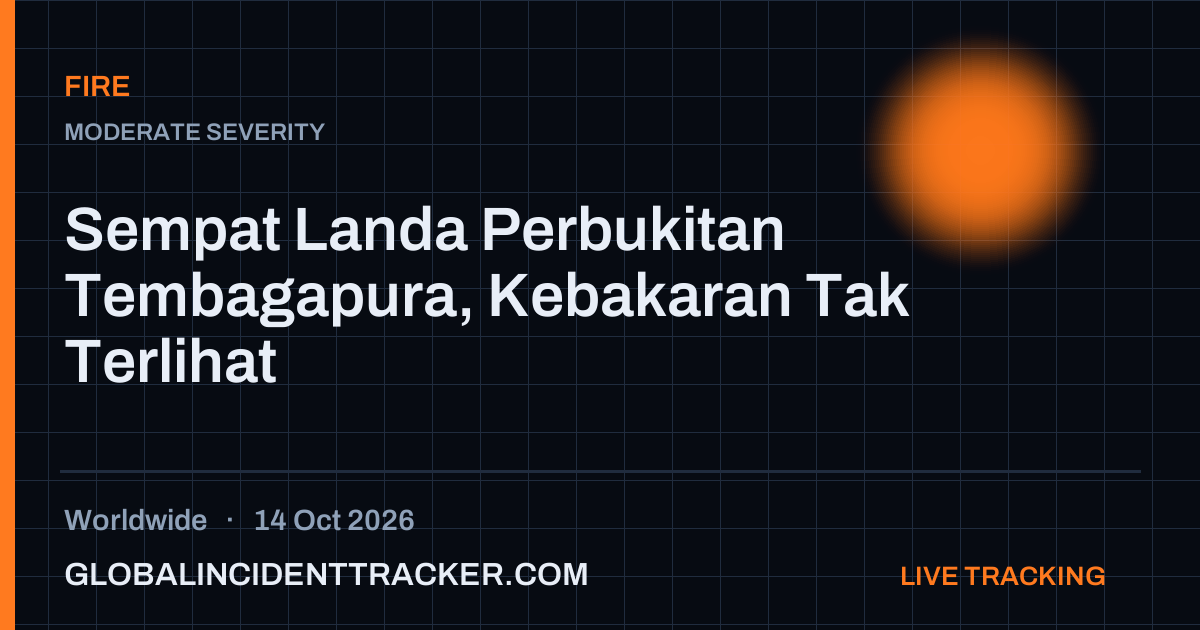 Fire incident in worldwide on 14 October 2026 — Global Incident Tracker report card