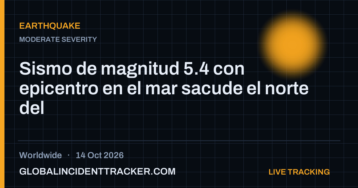 Earthquake incident in worldwide on 14 October 2026 — Global Incident Tracker report card