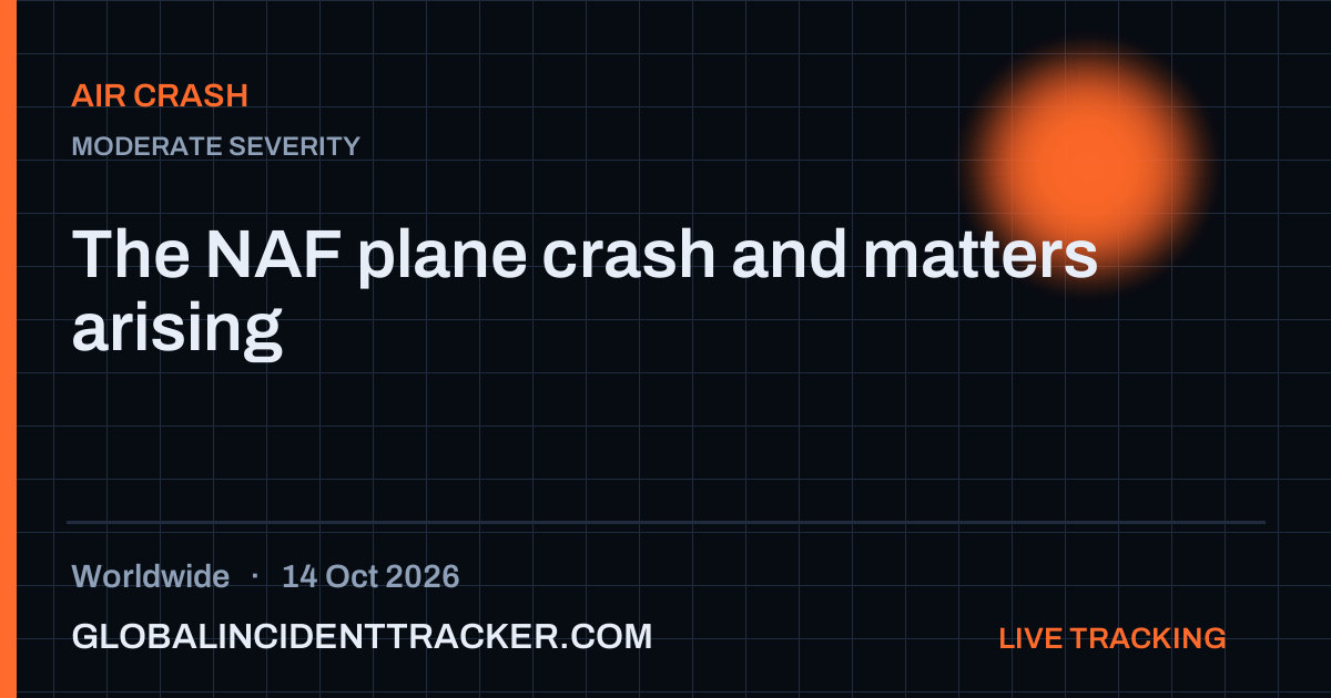 Air Crash incident in worldwide on 14 October 2026 — Global Incident Tracker report card