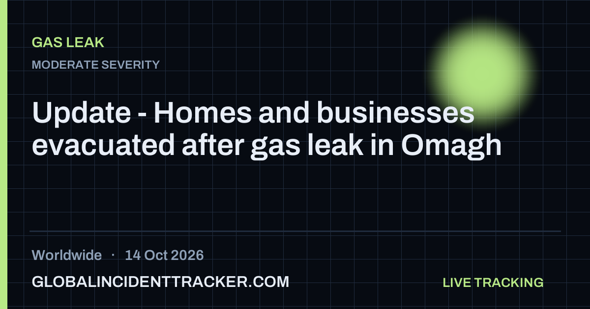 Gas Leak incident in worldwide on 14 October 2026 — Global Incident Tracker report card