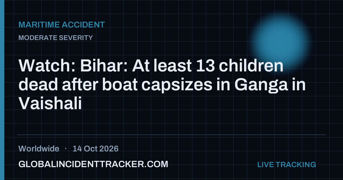 Maritime Accident incident in worldwide on 14 October 2026 — Global Incident Tracker report card