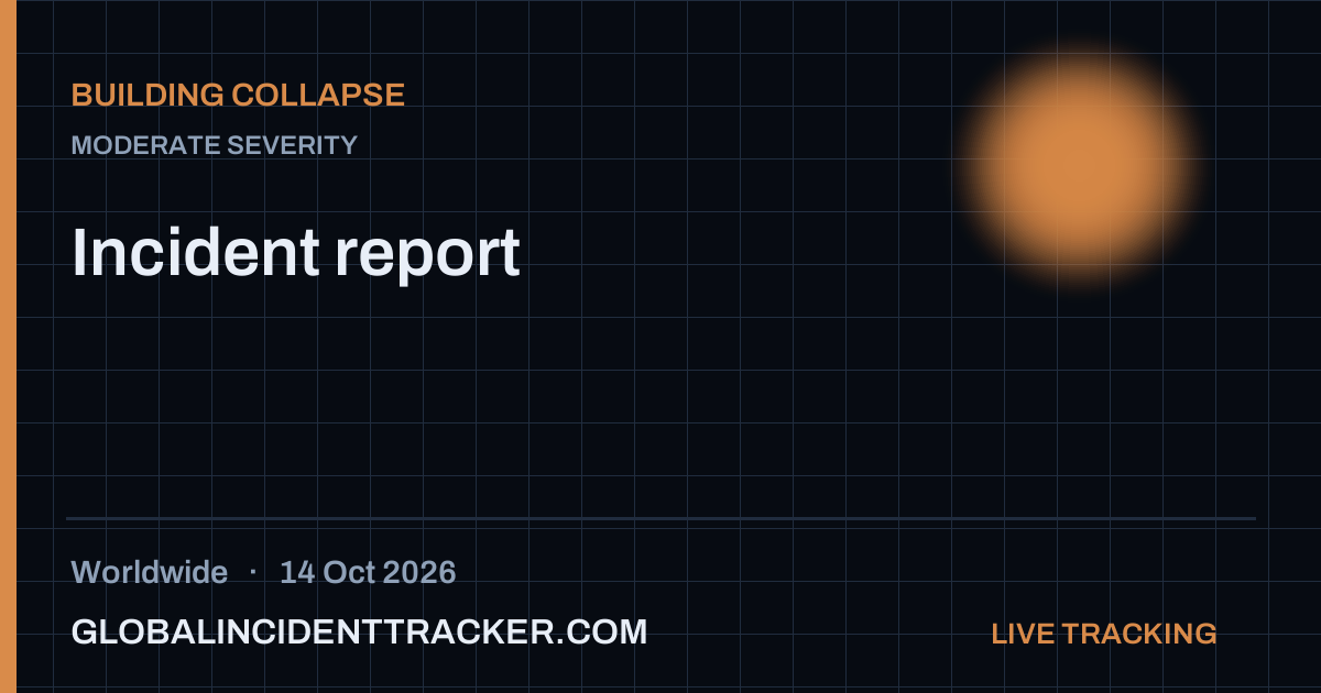 Building Collapse incident in worldwide on 14 October 2026 — Global Incident Tracker report card