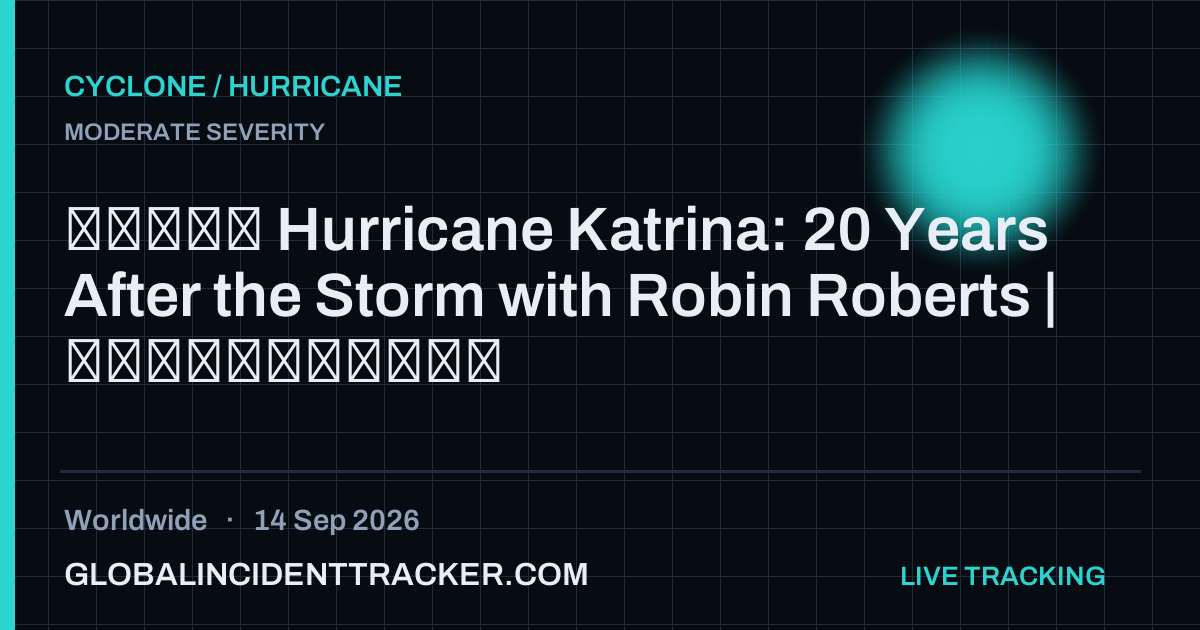 Cyclone / Hurricane incident in worldwide on 14 September 2026 — Global Incident Tracker report card