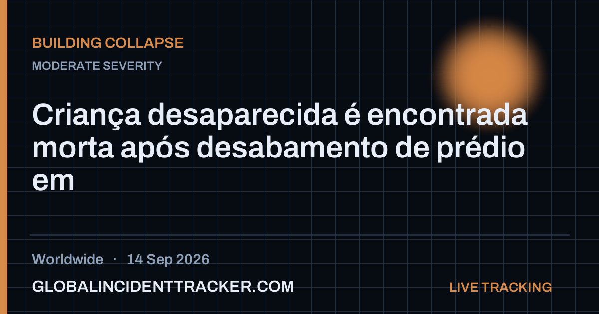 Building Collapse incident in worldwide on 14 September 2026 — Global Incident Tracker report card