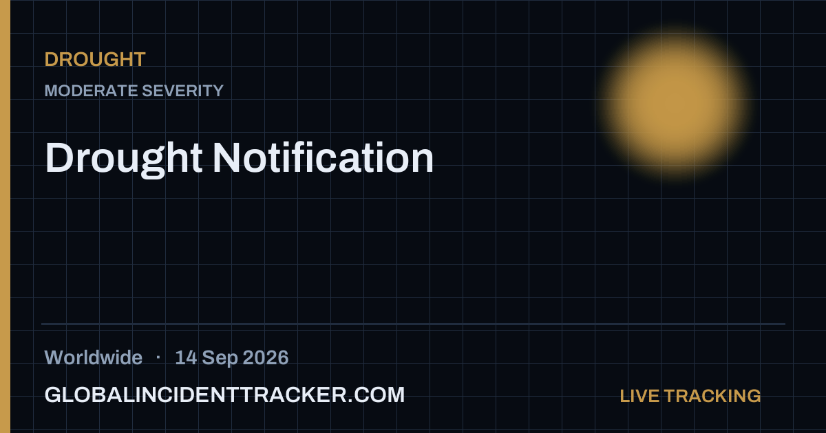 Drought incident in worldwide on 14 September 2026 — Global Incident Tracker report card