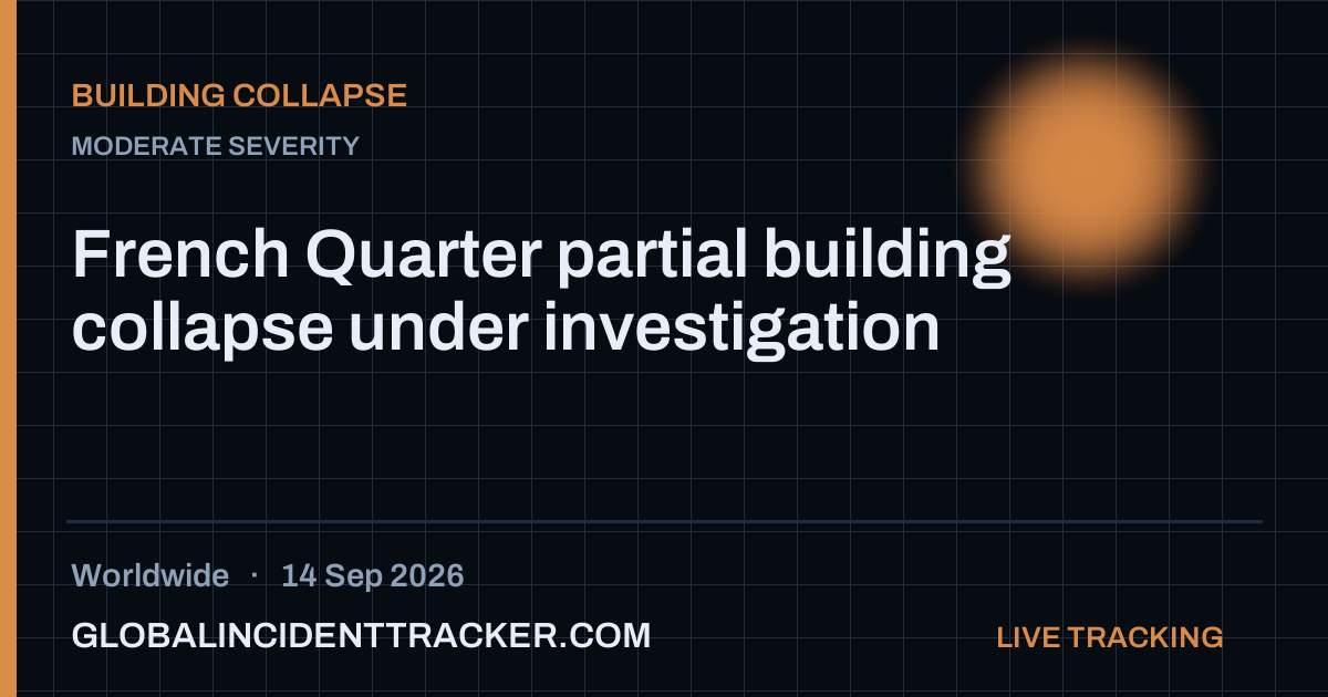Building Collapse incident in worldwide on 14 September 2026 — Global Incident Tracker report card