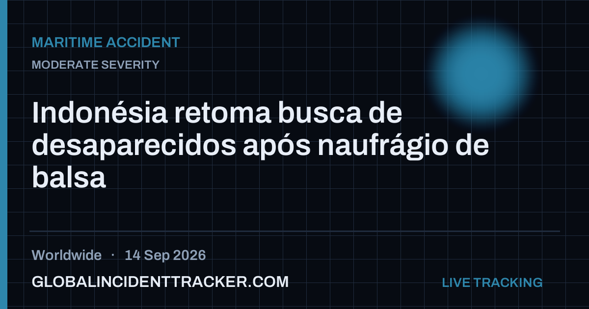 Maritime Accident incident in worldwide on 14 September 2026 — Global Incident Tracker report card