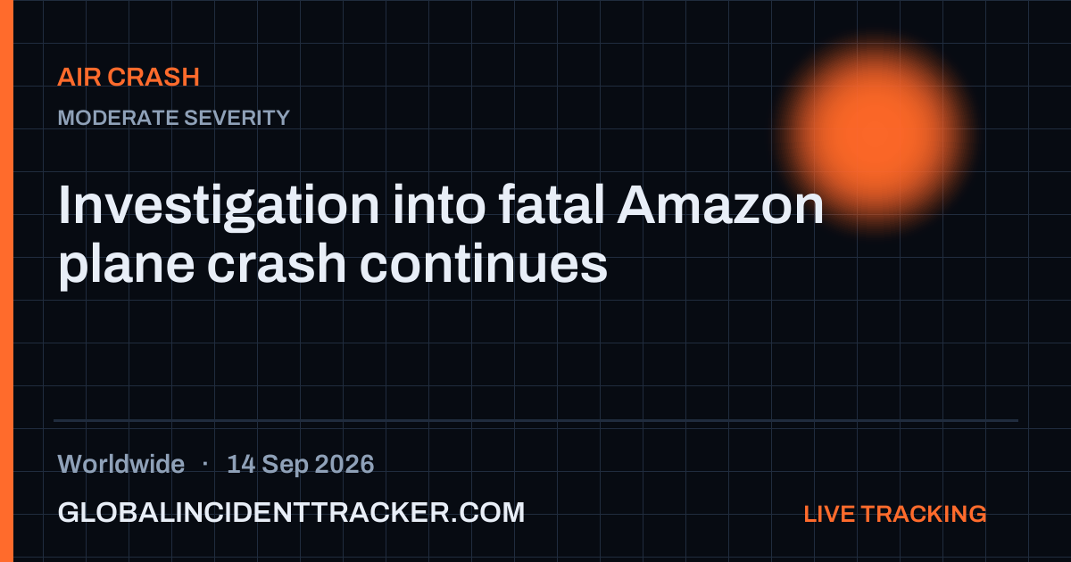 Air Crash incident in worldwide on 14 September 2026 — Global Incident Tracker report card