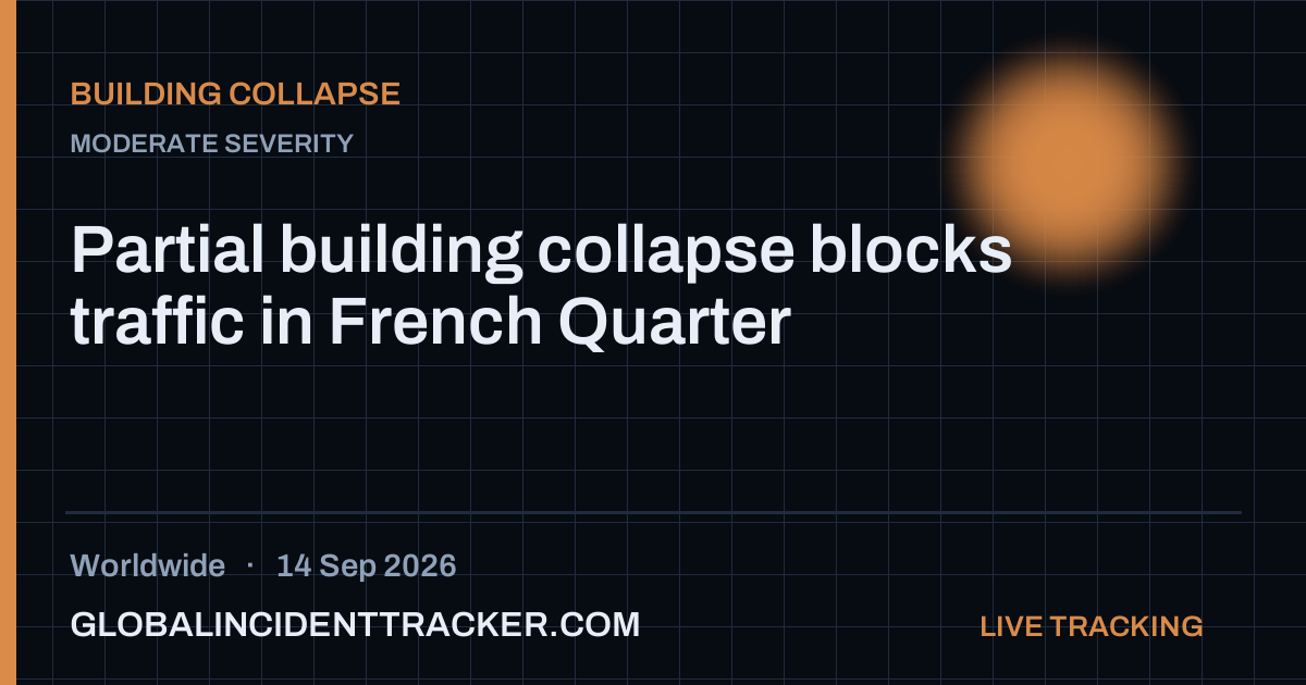 Building Collapse incident in worldwide on 14 September 2026 — Global Incident Tracker report card