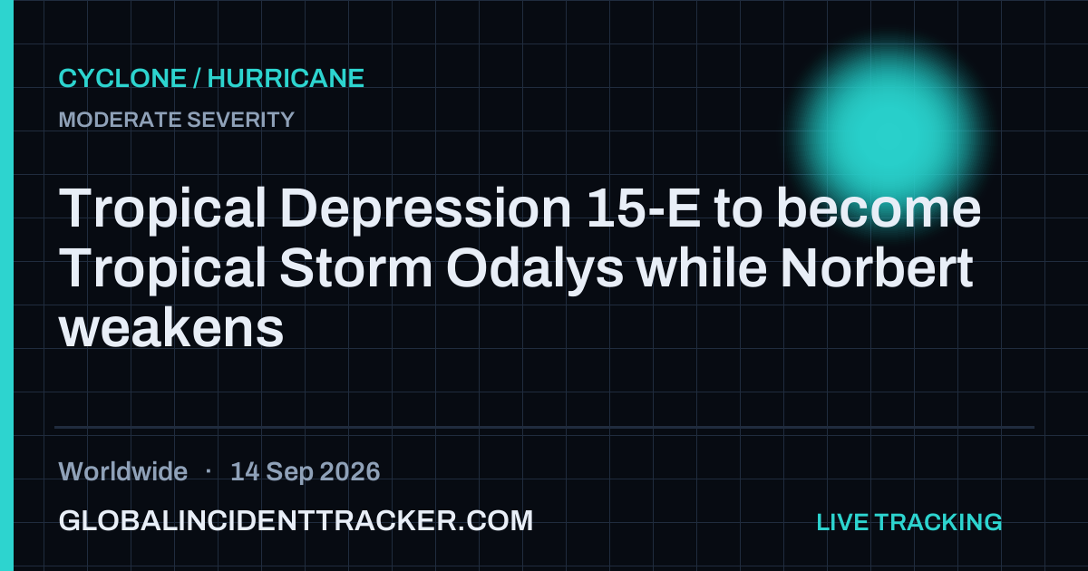 Cyclone / Hurricane incident in worldwide on 14 September 2026 — Global Incident Tracker report card