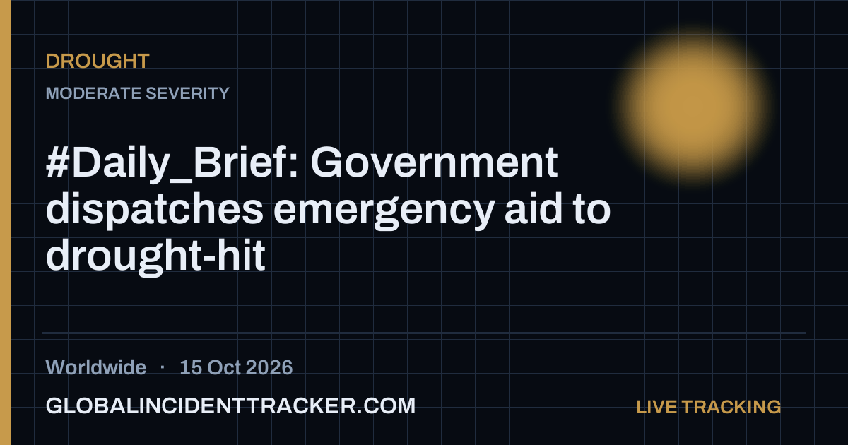Drought incident in worldwide on 15 October 2026 — Global Incident Tracker report card