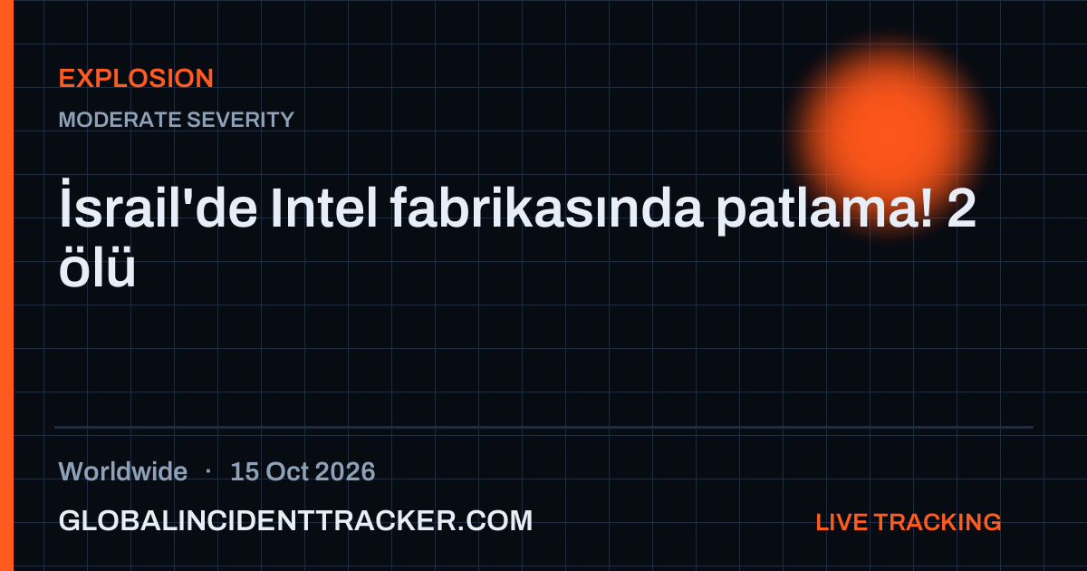 Explosion incident in worldwide on 15 October 2026 — Global Incident Tracker report card