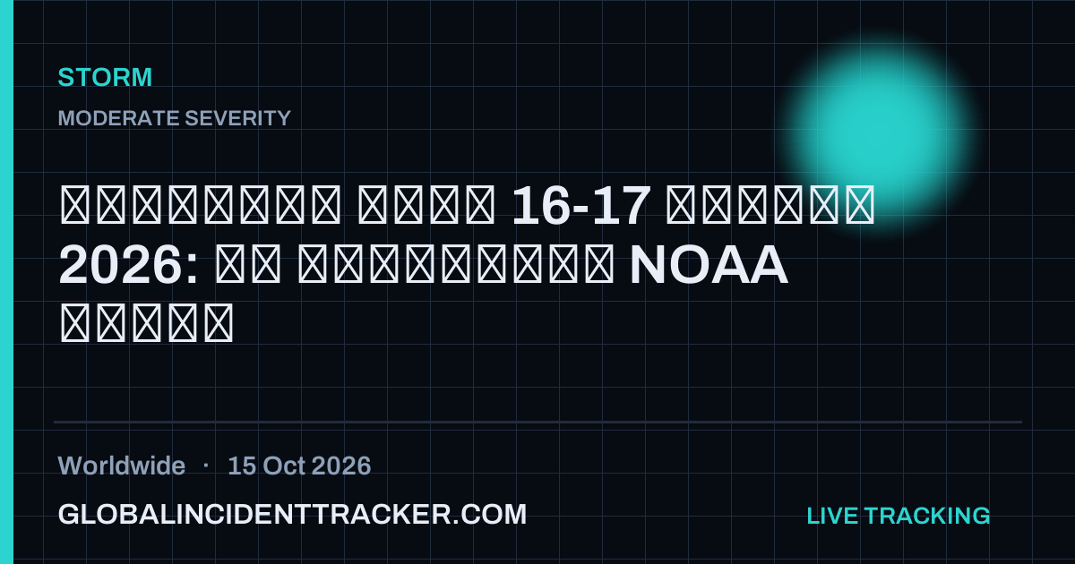 Storm incident in worldwide on 15 October 2026 — Global Incident Tracker report card