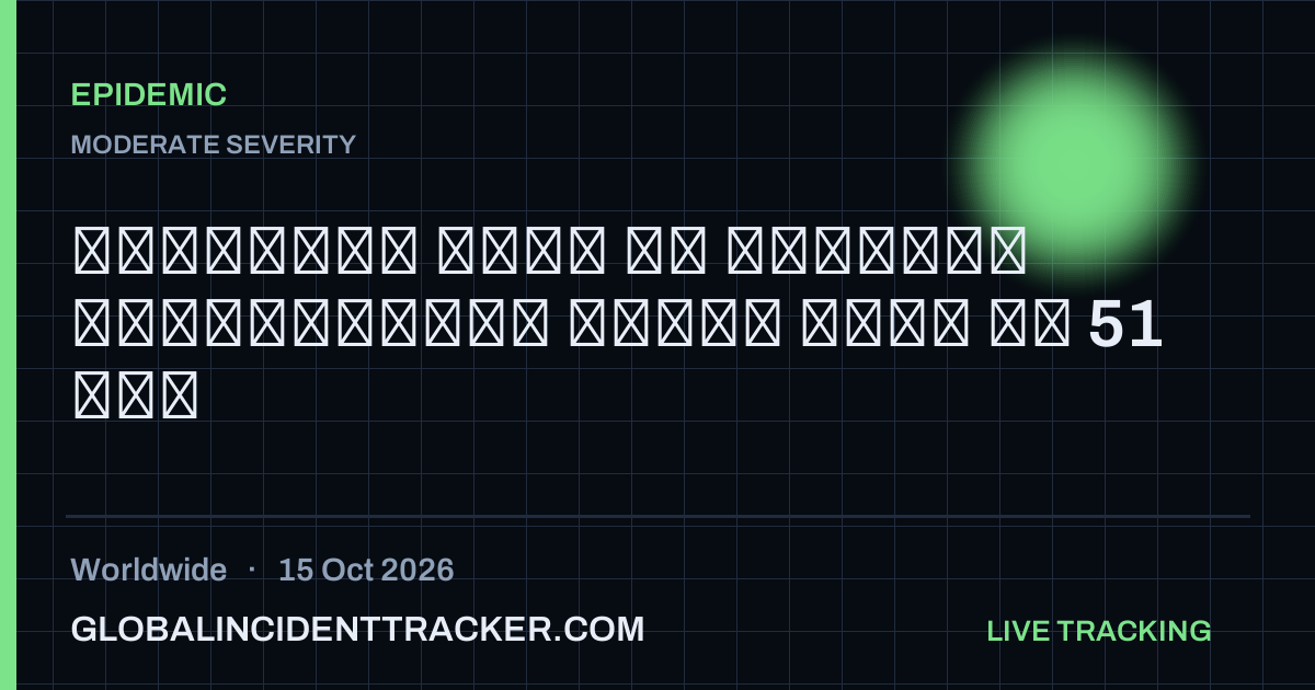Epidemic incident in worldwide on 15 October 2026 — Global Incident Tracker report card