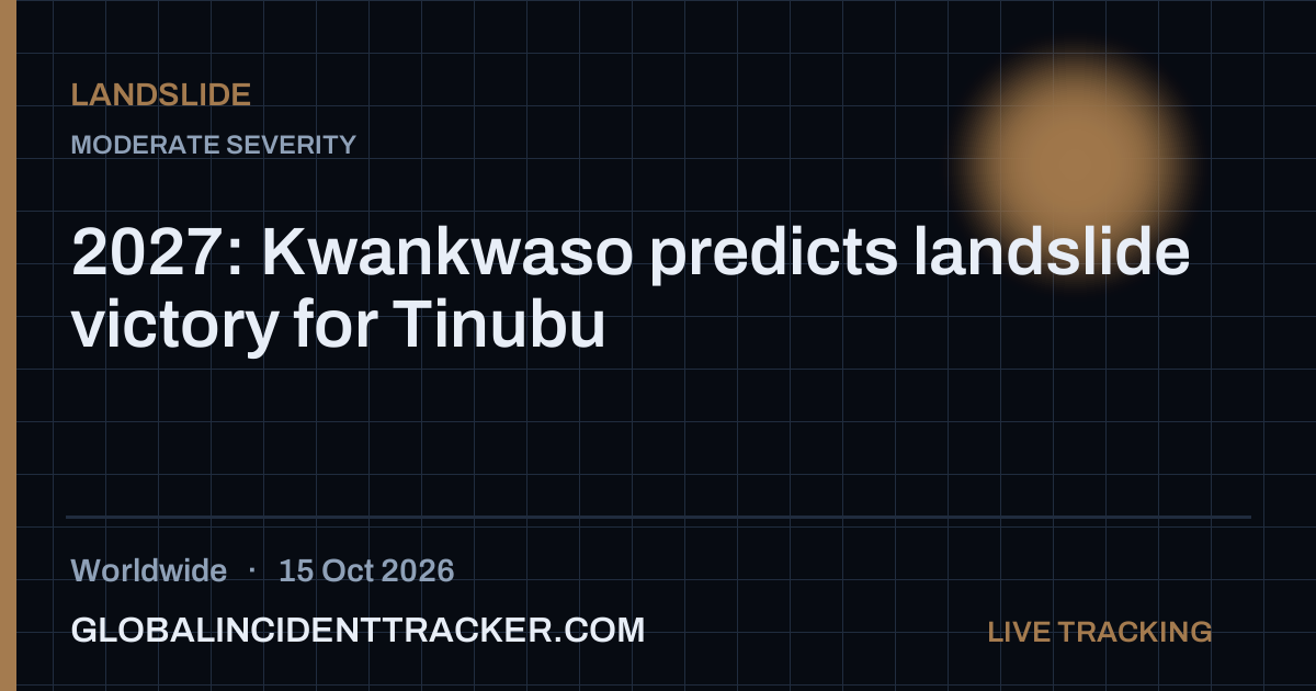 Landslide incident in worldwide on 15 October 2026 — Global Incident Tracker report card