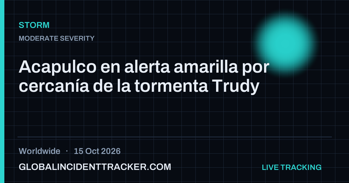 Storm incident in worldwide on 15 October 2026 — Global Incident Tracker report card