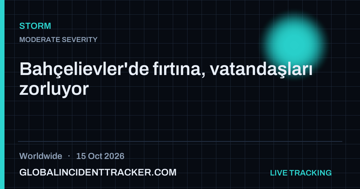 Storm incident in worldwide on 15 October 2026 — Global Incident Tracker report card